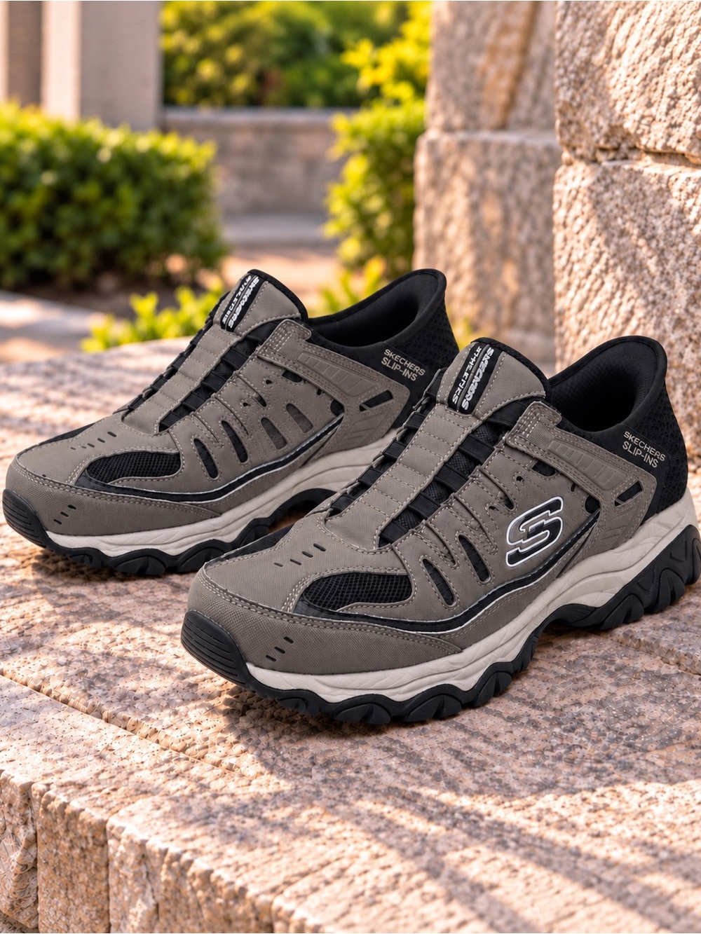 Skechers After Burn M Fit Ridgeburn Slip-ins Shoes Brown Arch Fit Men’s 10